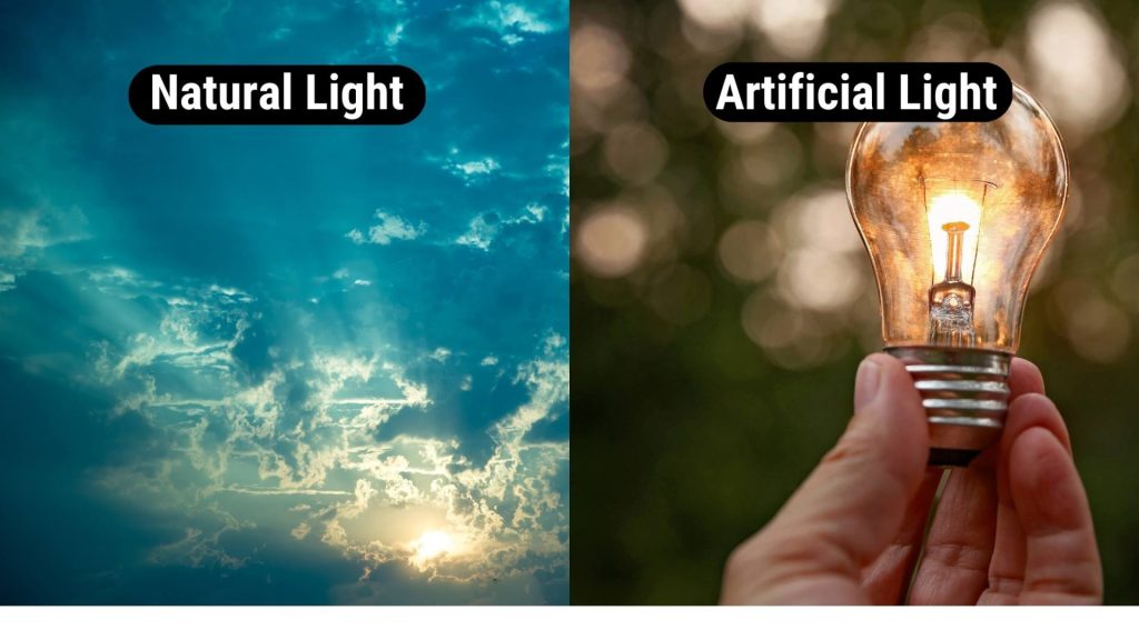 artificial light vs natural light