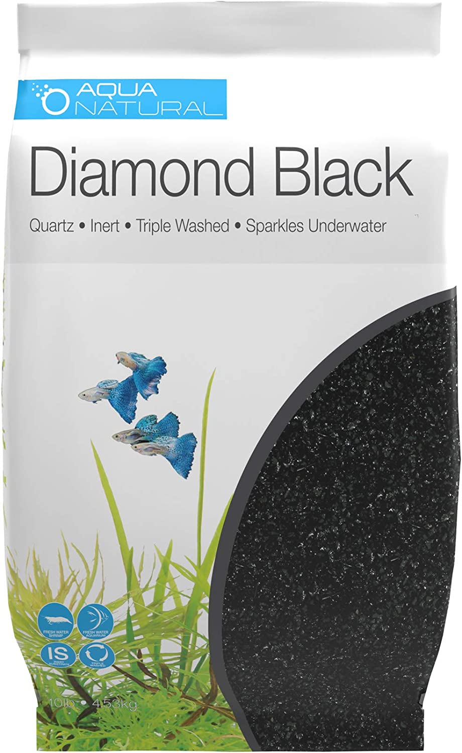 aqua natural diamont black gravel substrate for betta