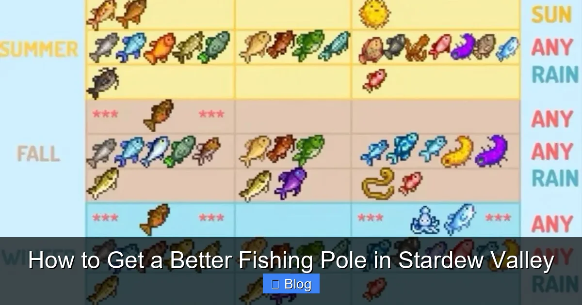 How to Get a Better Fishing Pole in Stardew Valley
