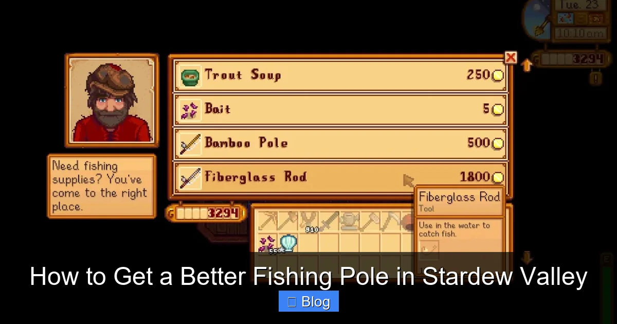 How to Get a Better Fishing Pole in Stardew Valley