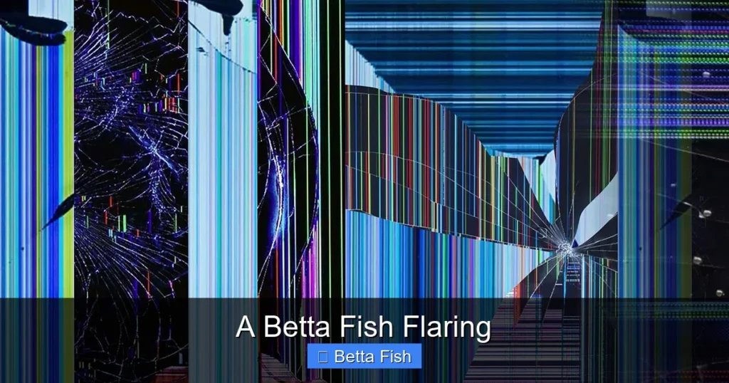 A Betta Fish Flaring