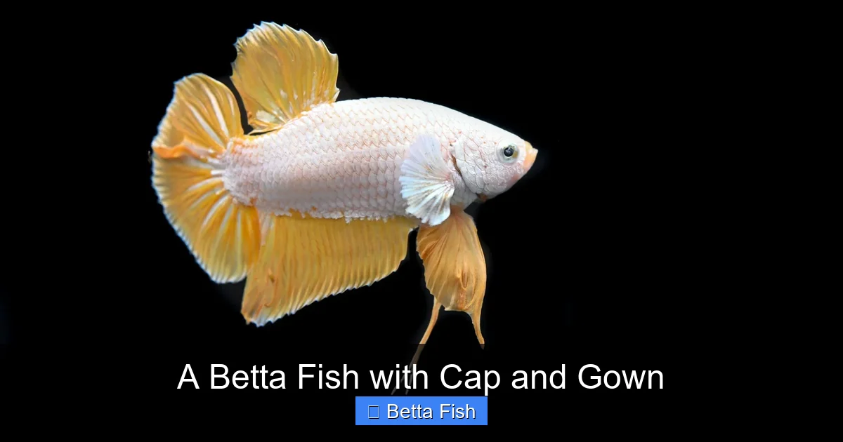 A Betta Fish with Cap and Gown