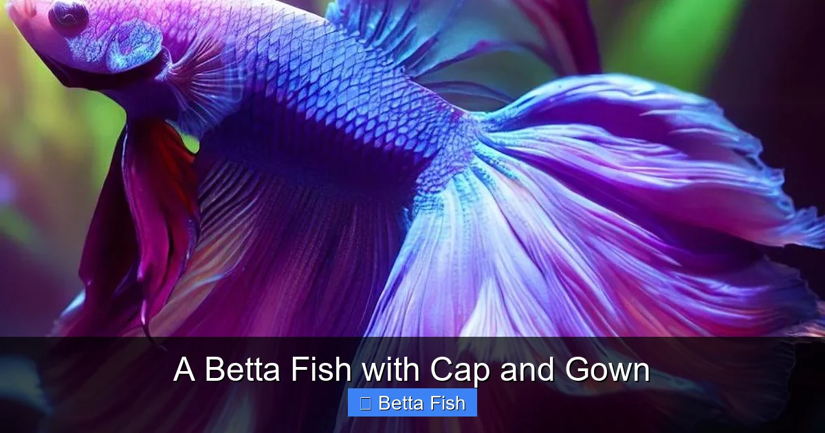 A Betta Fish with Cap and Gown