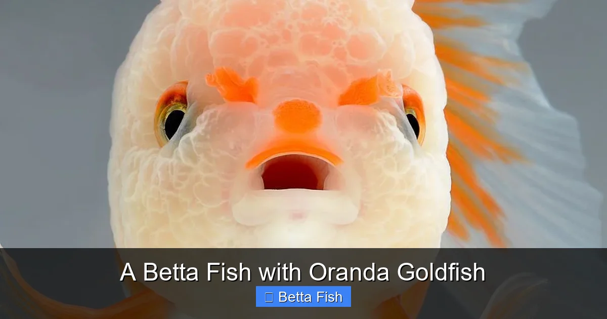 A Betta Fish with Oranda Goldfish