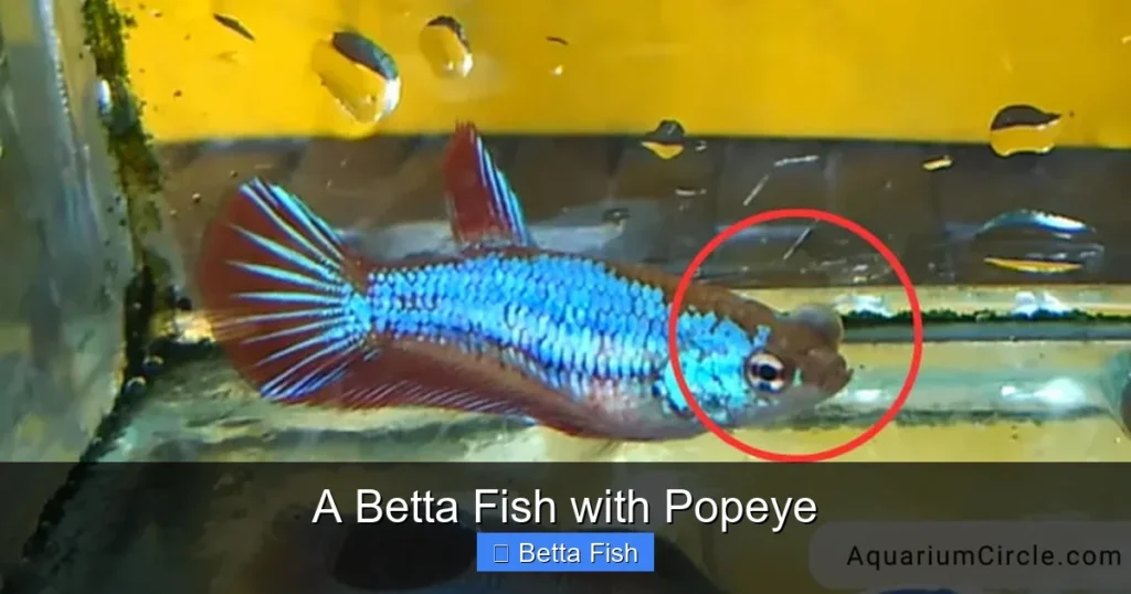 A Betta Fish with Popeye