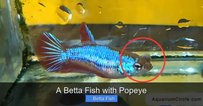 A Betta Fish with Popeye