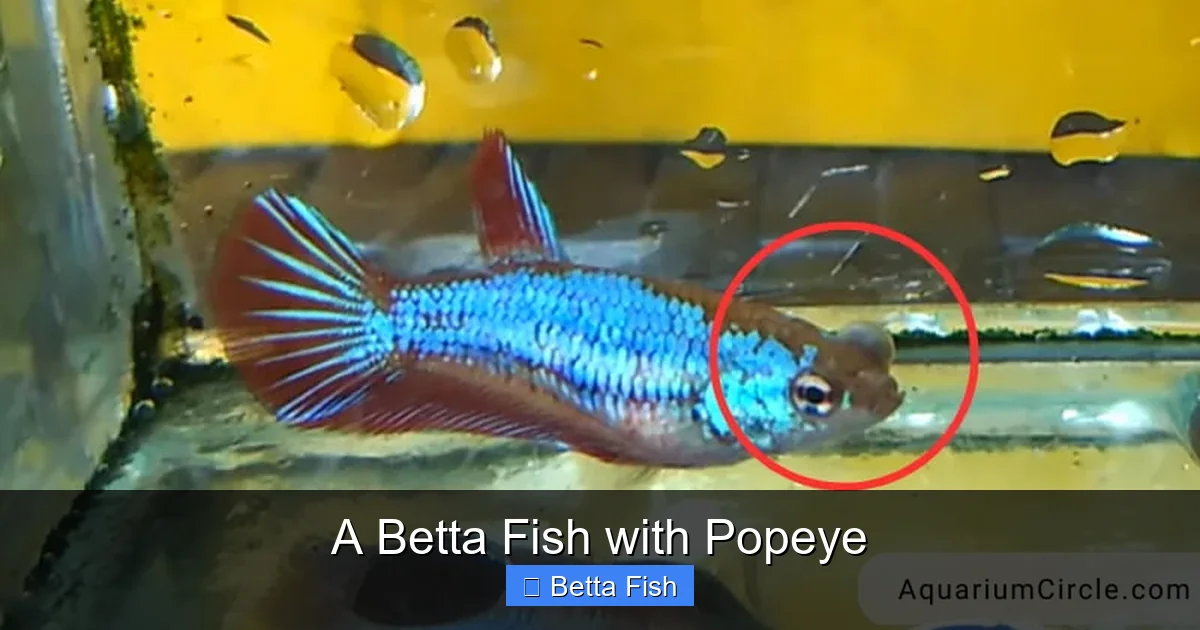 A Betta Fish with Popeye