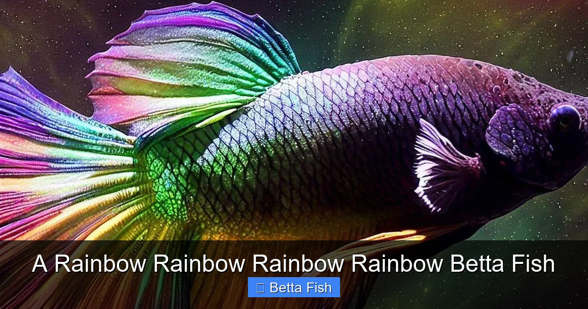 A Rainbow Rainbow Rainbow Rainbow Betta Fish