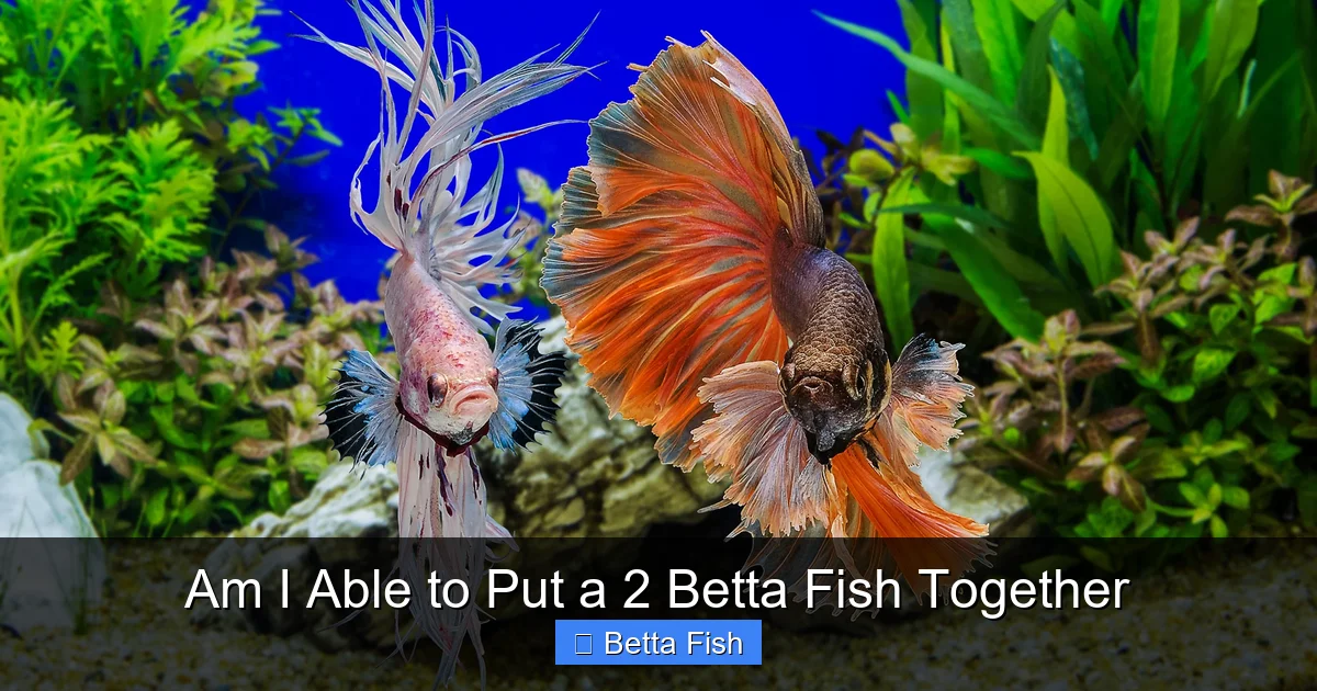 Am I Able to Put a 2 Betta Fish Together