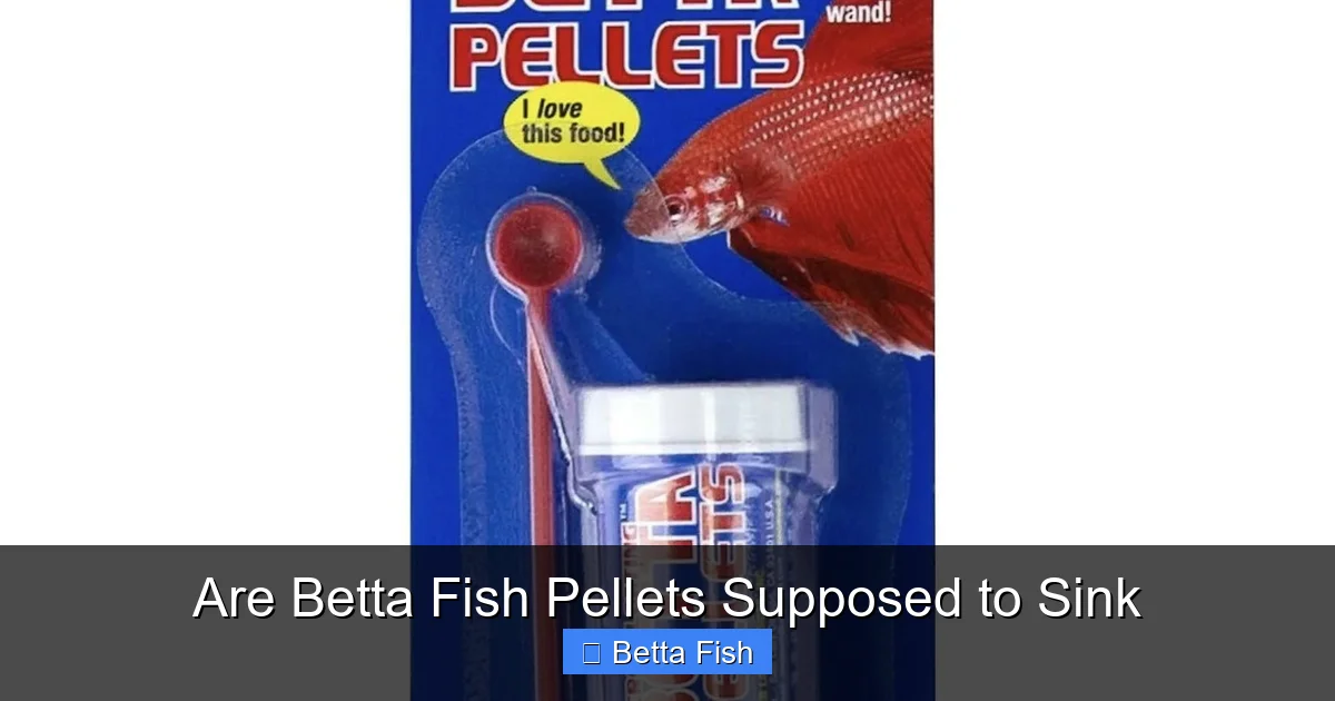 Are Betta Fish Pellets Supposed to Sink