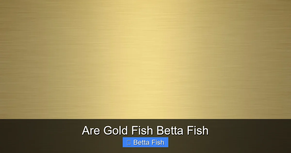 Are Gold Fish Betta Fish