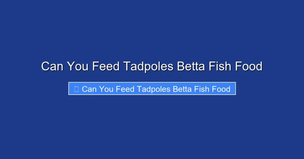 Can You Feed Tadpoles Betta Fish Food