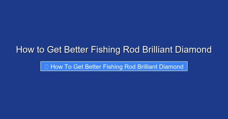 How to Get Better Fishing Rod Brilliant Diamond