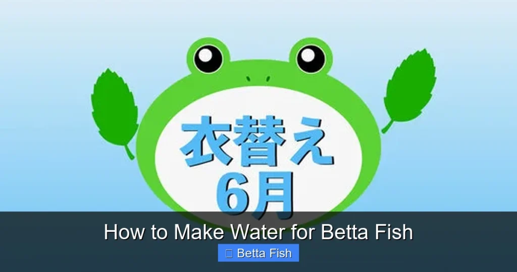 How to Make Water for Betta Fish