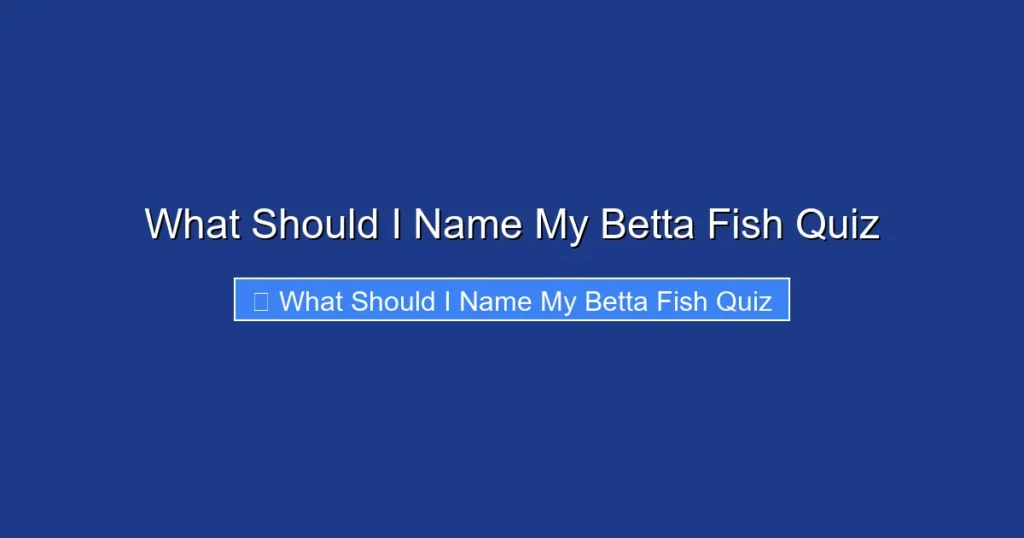 What Should I Name My Betta Fish Quiz