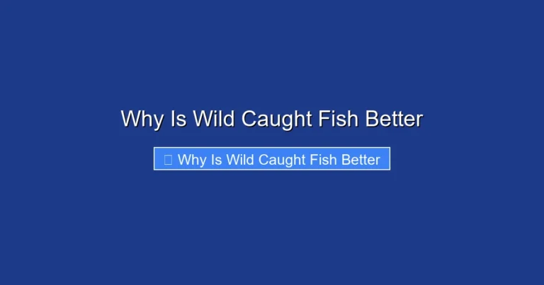 Why Is Wild Caught Fish Better