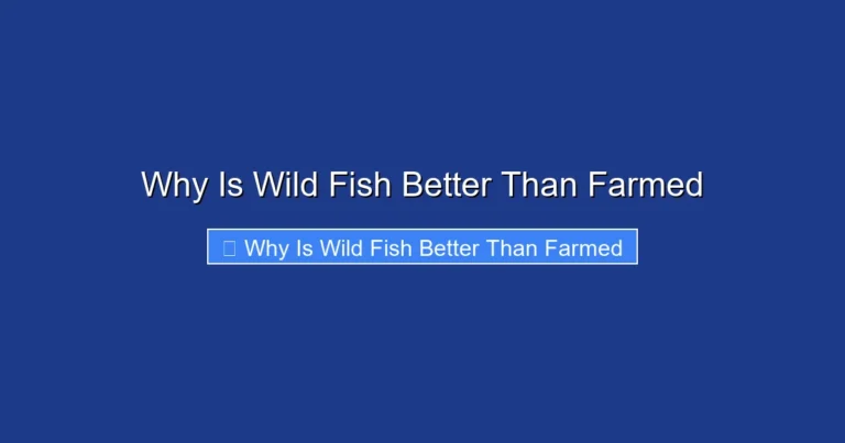 Why Is Wild Fish Better Than Farmed
