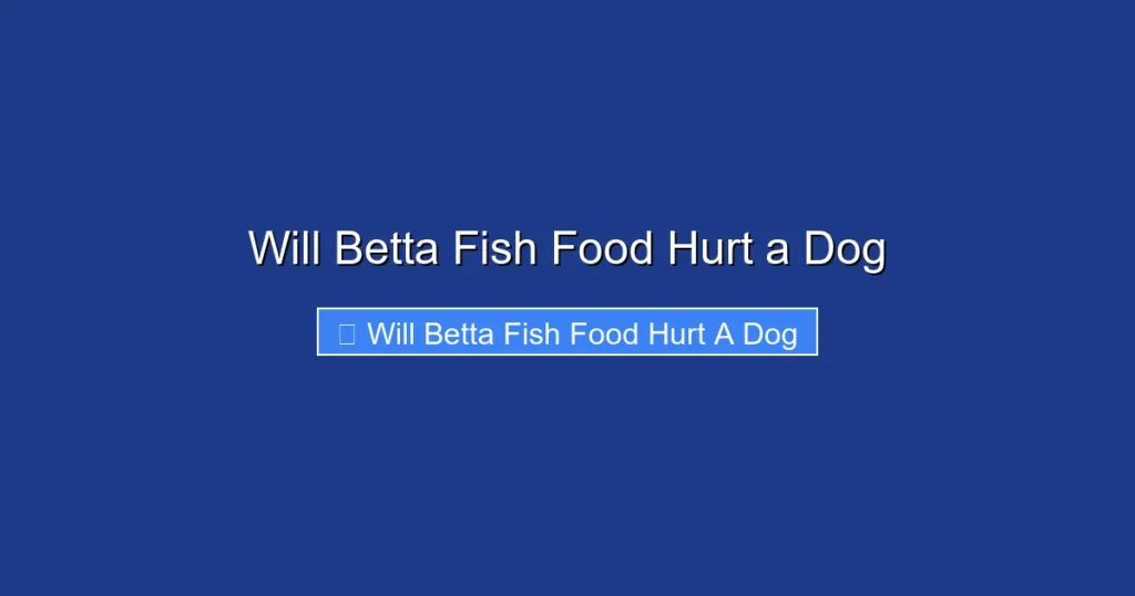 Will Betta Fish Food Hurt a Dog