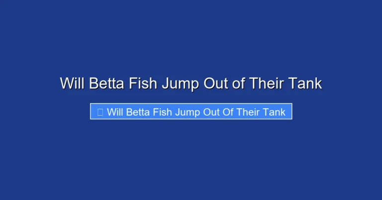 Will Betta Fish Jump Out of Their Tank
