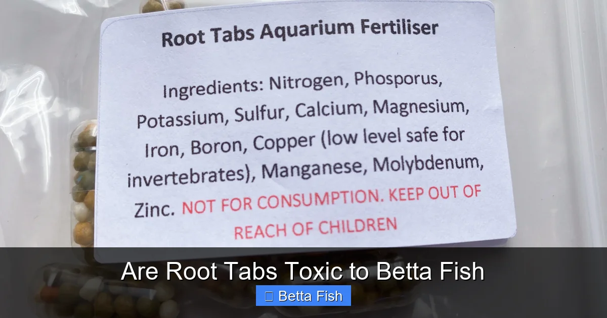 Are Root Tabs Toxic to Betta Fish