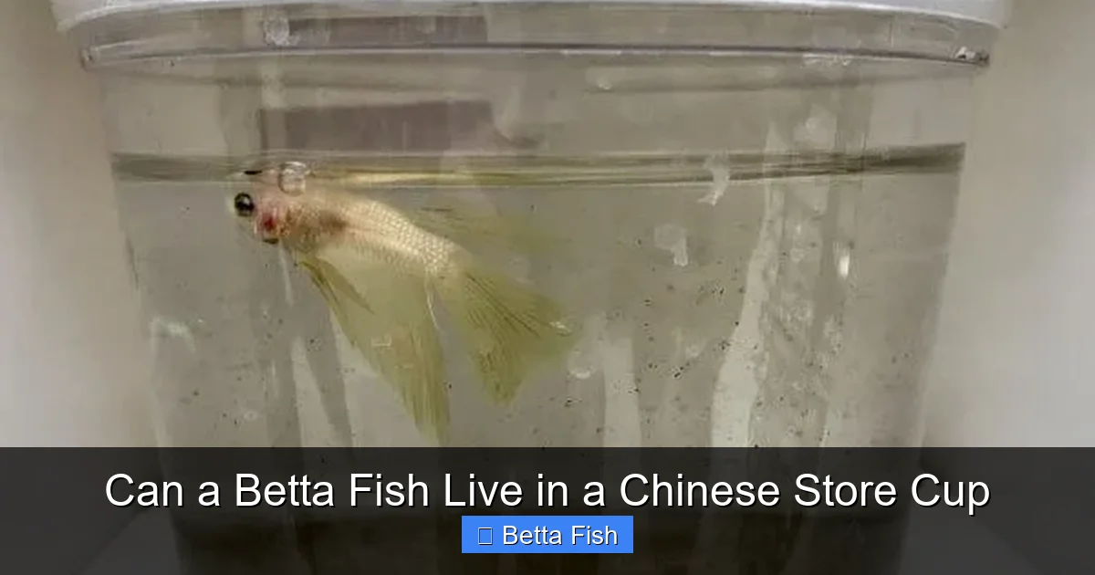 Can a Betta Fish Live in a Chinese Store Cup