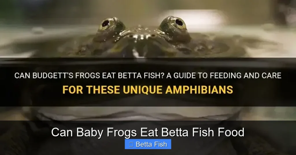 Can Baby Frogs Eat Betta Fish Food