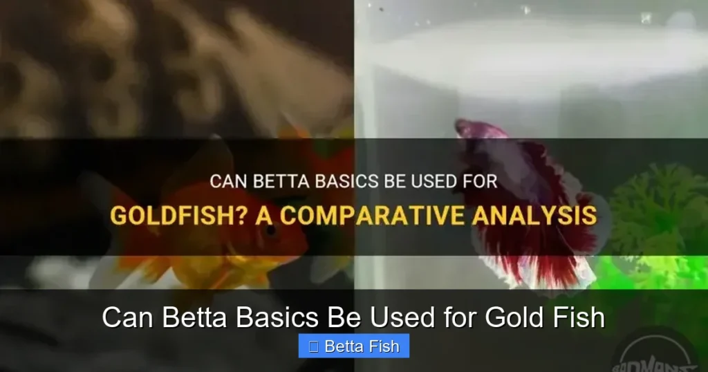 Can Betta Basics Be Used for Gold Fish