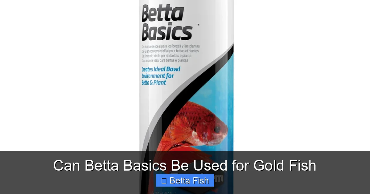 Can Betta Basics Be Used for Gold Fish