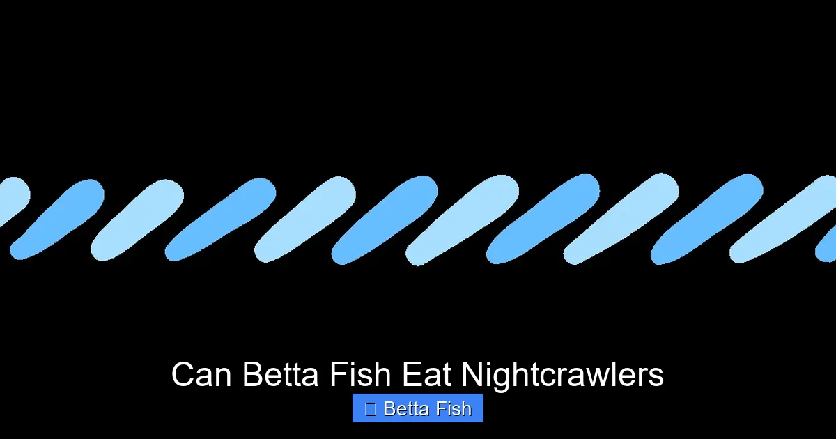 Can Betta Fish Eat Nightcrawlers