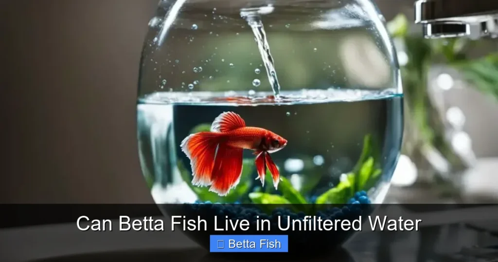 Can Betta Fish Live in Unfiltered Water
