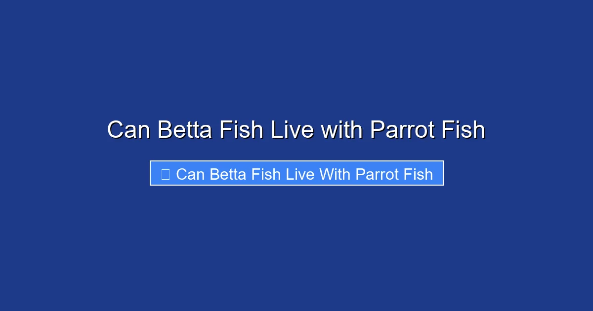 Can Betta Fish Live with Parrot Fish