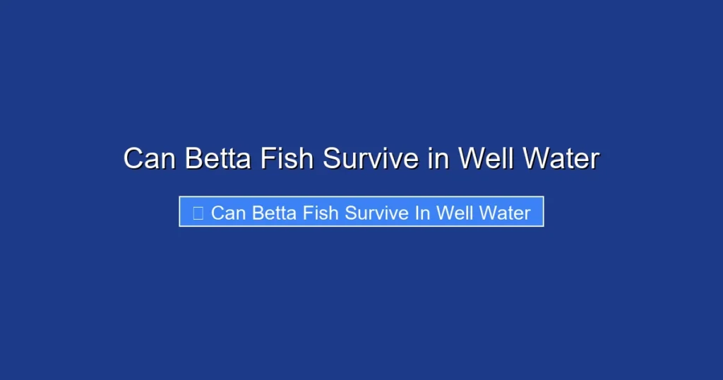 Can Betta Fish Survive in Well Water