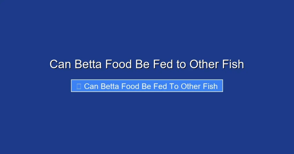 Can Betta Food Be Fed to Other Fish