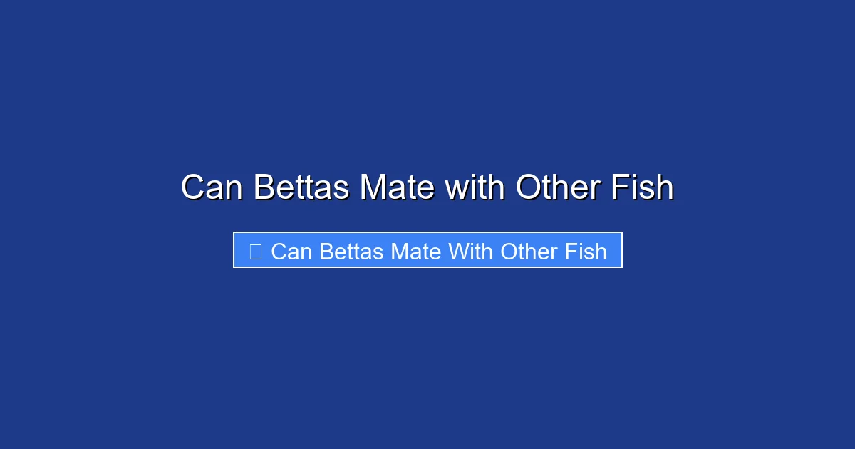 Can Bettas Mate with Other Fish