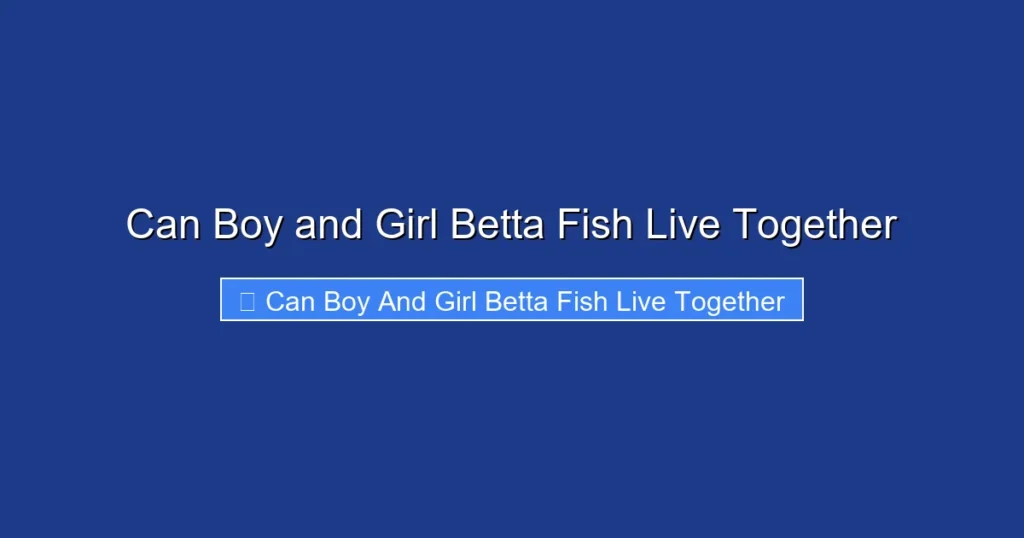 Can Boy and Girl Betta Fish Live Together