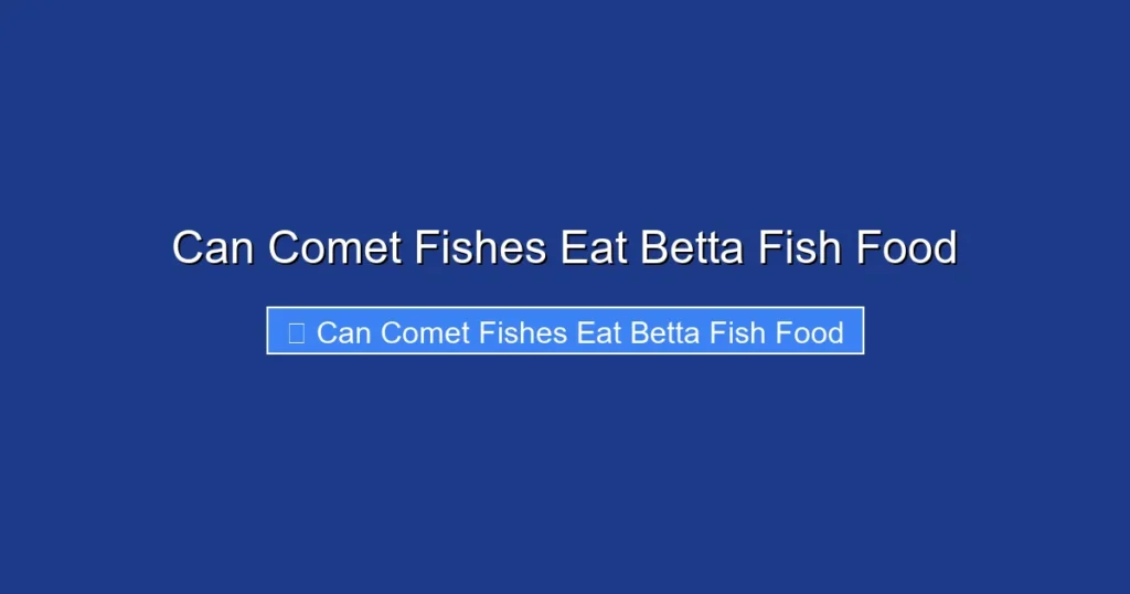 Can Comet Fishes Eat Betta Fish Food