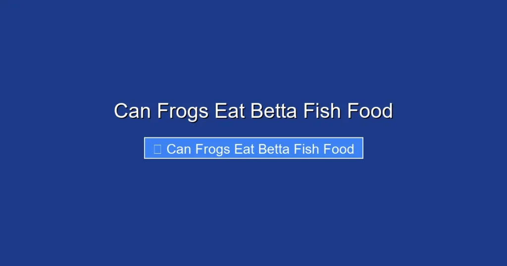 Can Frogs Eat Betta Fish Food