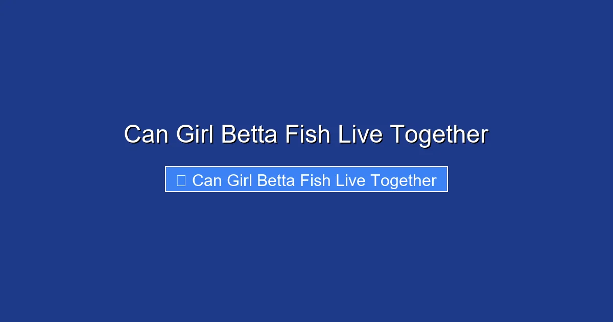 Can Girl Betta Fish Live Together