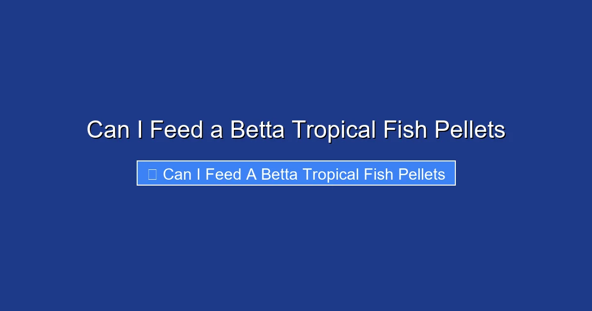 Can I Feed a Betta Tropical Fish Pellets