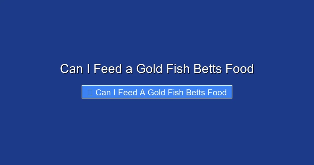 Can I Feed a Gold Fish Betts Food