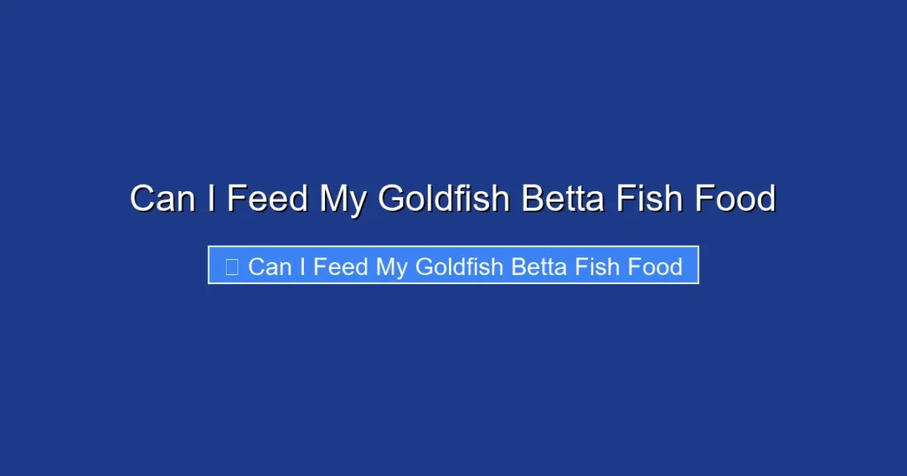 Can I Feed My Goldfish Betta Fish Food