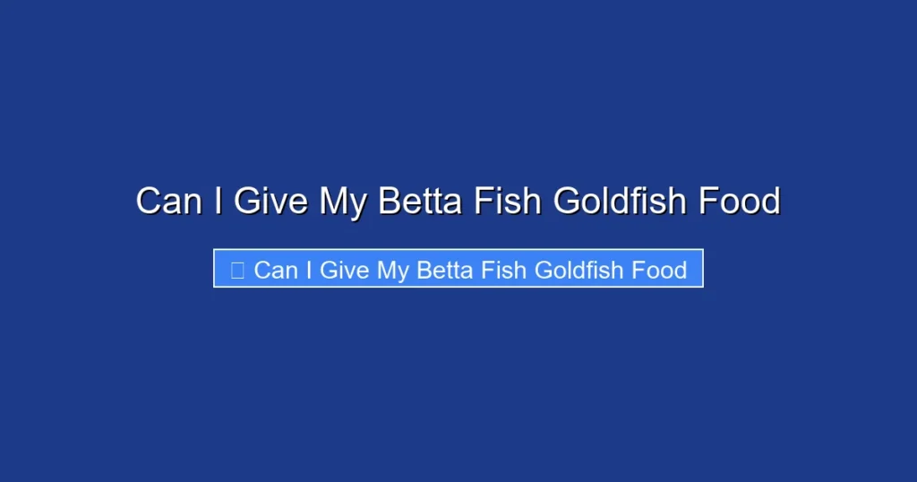 Can I Give My Betta Fish Goldfish Food