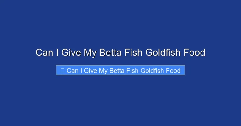 Can I Give My Betta Fish Goldfish Food