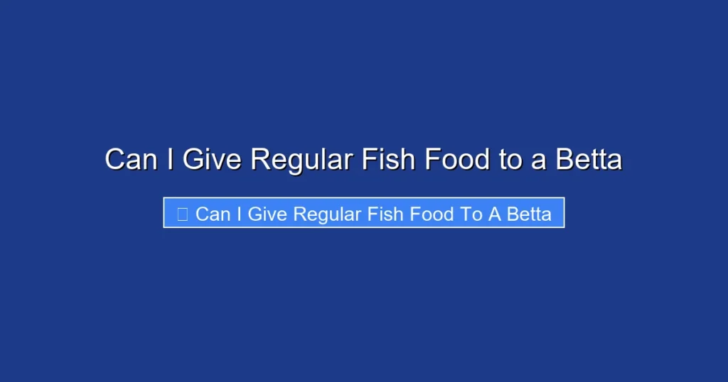 Can I Give Regular Fish Food to a Betta