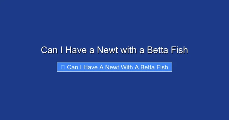 Can I Have a Newt with a Betta Fish