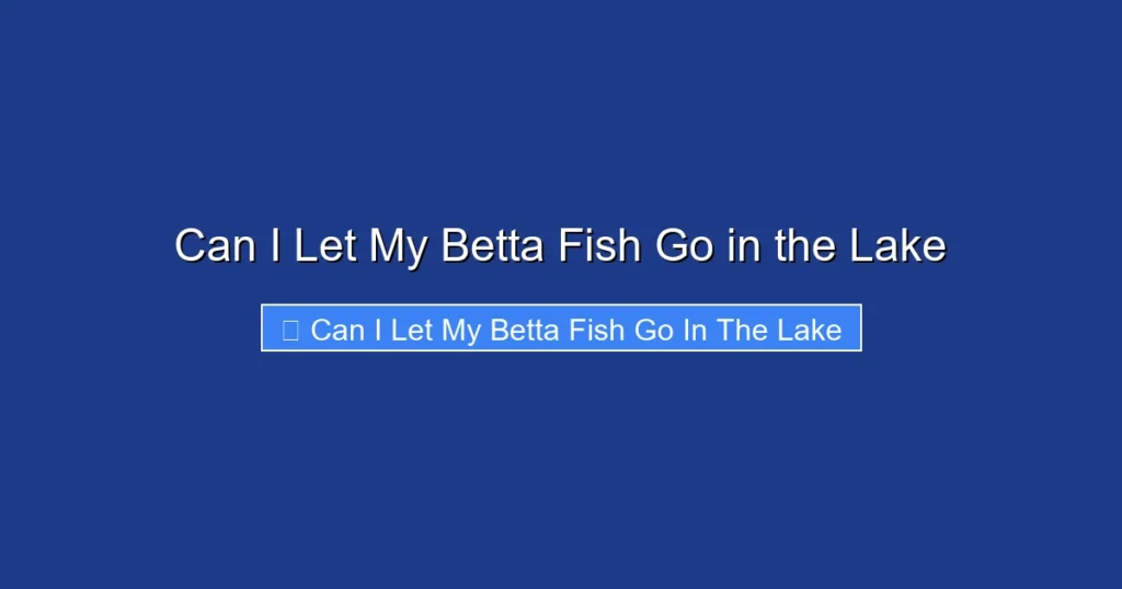 Can I Let My Betta Fish Go in the Lake
