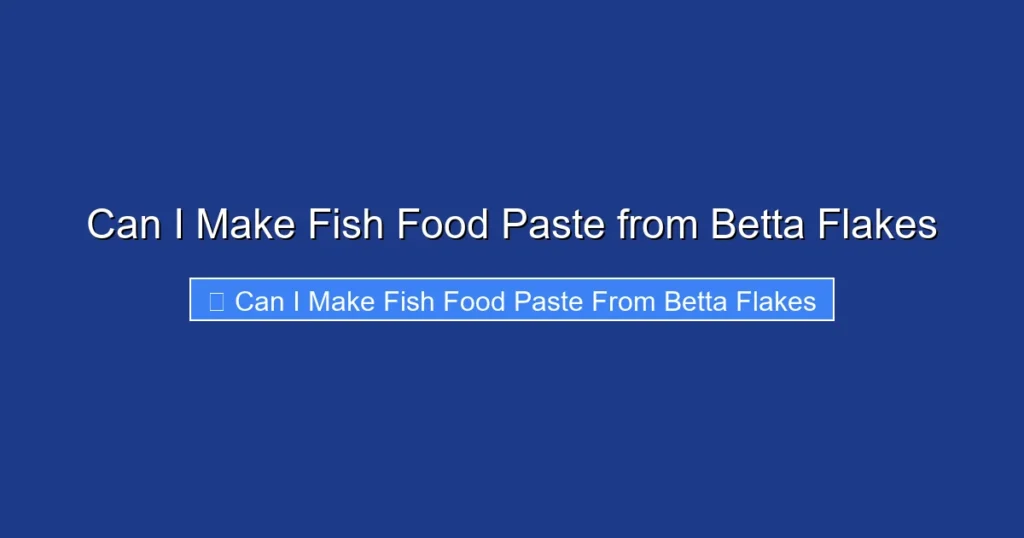 Can I Make Fish Food Paste from Betta Flakes