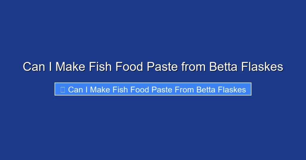 Can I Make Fish Food Paste from Betta Flaskes