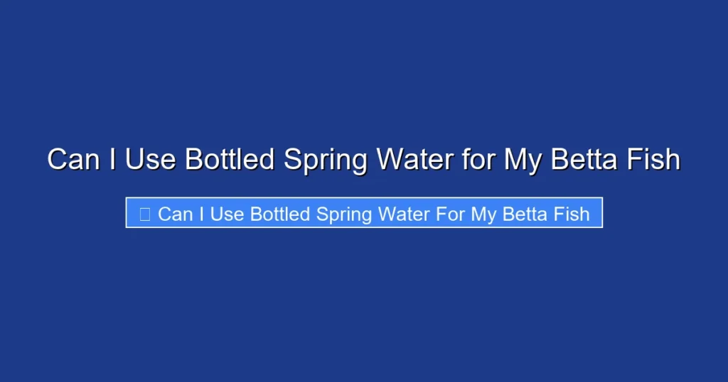 Can I Use Bottled Spring Water for My Betta Fish