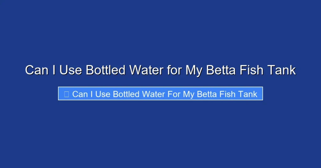 Can I Use Bottled Water for My Betta Fish Tank